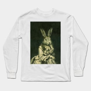 Victorian Hare Girl Long Sleeve T-Shirt